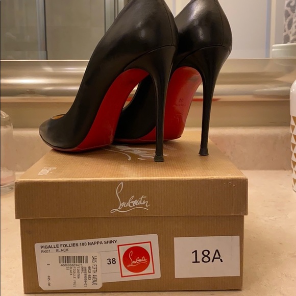 Red Bottoms!  Pigalle Follies 100 Nappa Shiney - Picture 4 of 6